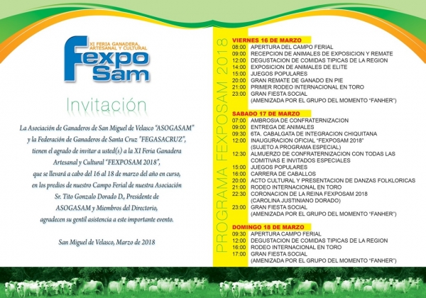 XI Feria Ganadera Ganadera, Artesanal y Cultural &quot;Fexpo Sam 2018&quot;